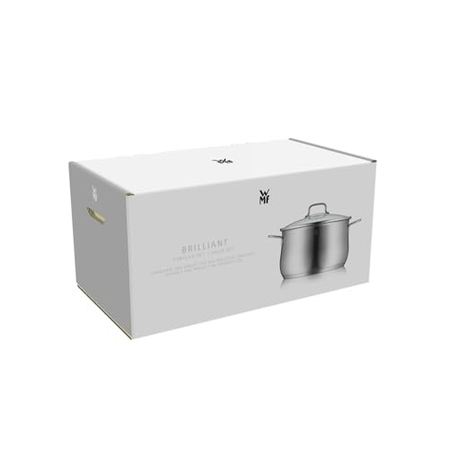 WMF Provence Plus Topfset Induktion 5-teilig, Kochtopf Set unbeschichtet mit Glasdeckel, für alle Herdarten geeignet, Induktions Töpfe Set, ohne Skalierung, Cromargan Edelstahl poliert