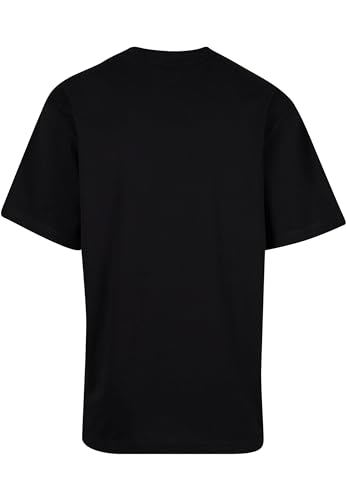 Urban Classics Herren T-Shirt Tall Tee, Oversized T-Shirt für Männer, Baumwolle, gerippter Rundhals, black, 4XL