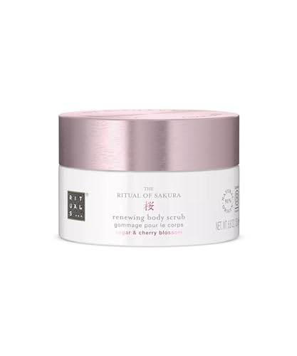 RITUALS Body Scrub The Ritual of Sakura – Körperpeeling mit Zucker, Kirschblüten, Reismilch und Jojobaöl – 91% Inhaltsstoffe natürlichen Ursprungs – 250 g