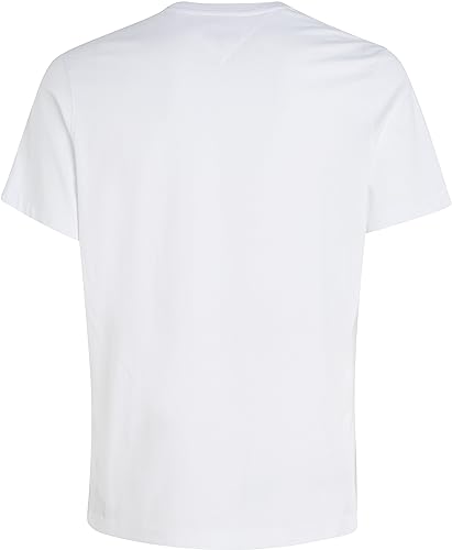 Tommy Jeans Herren Tjm Xslim Jersey Tee Dm0dm04411 Langarmhemd, Weiß (Classic White), L EU