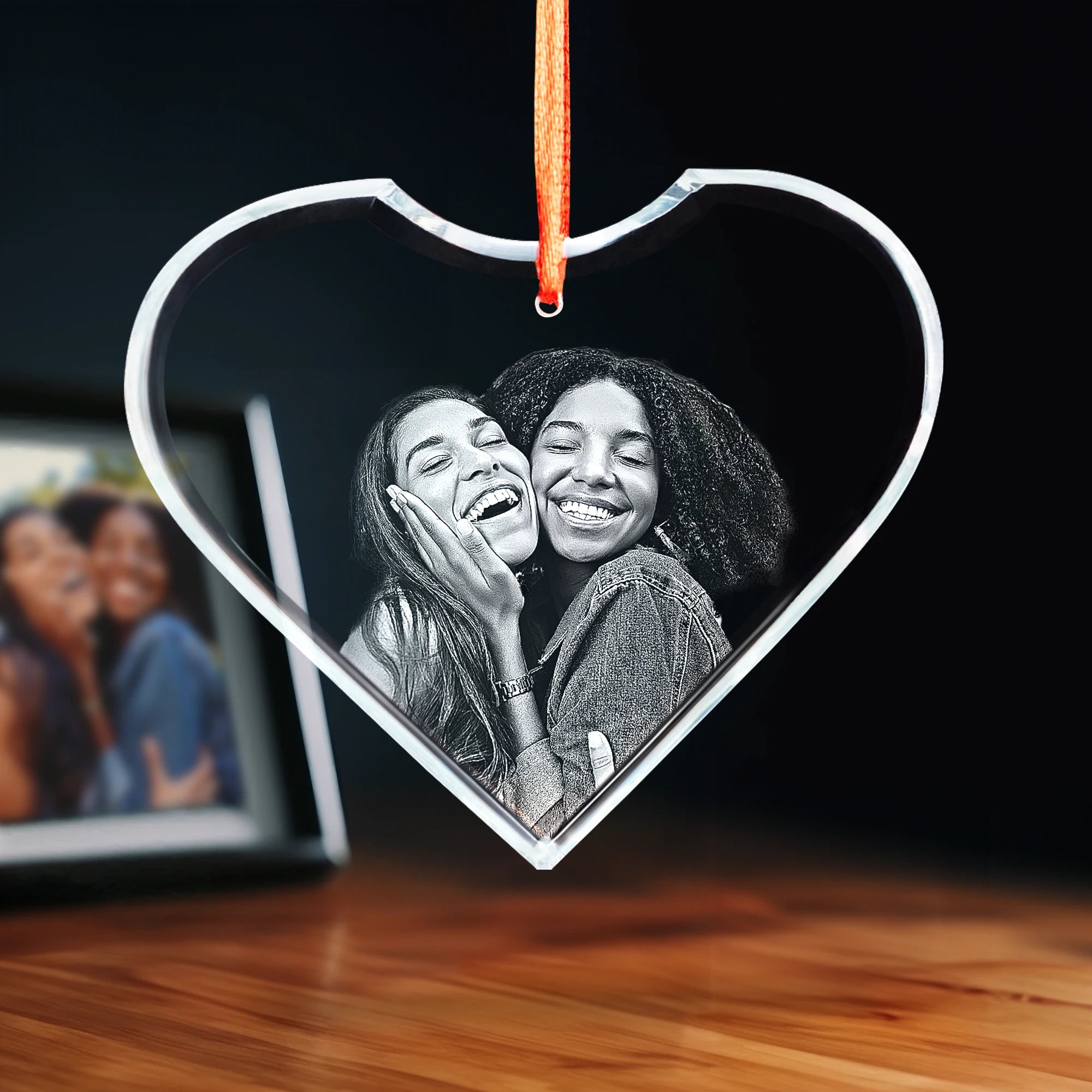 2D Crystal Ornament - Heart - Standard / Heart - Image 1