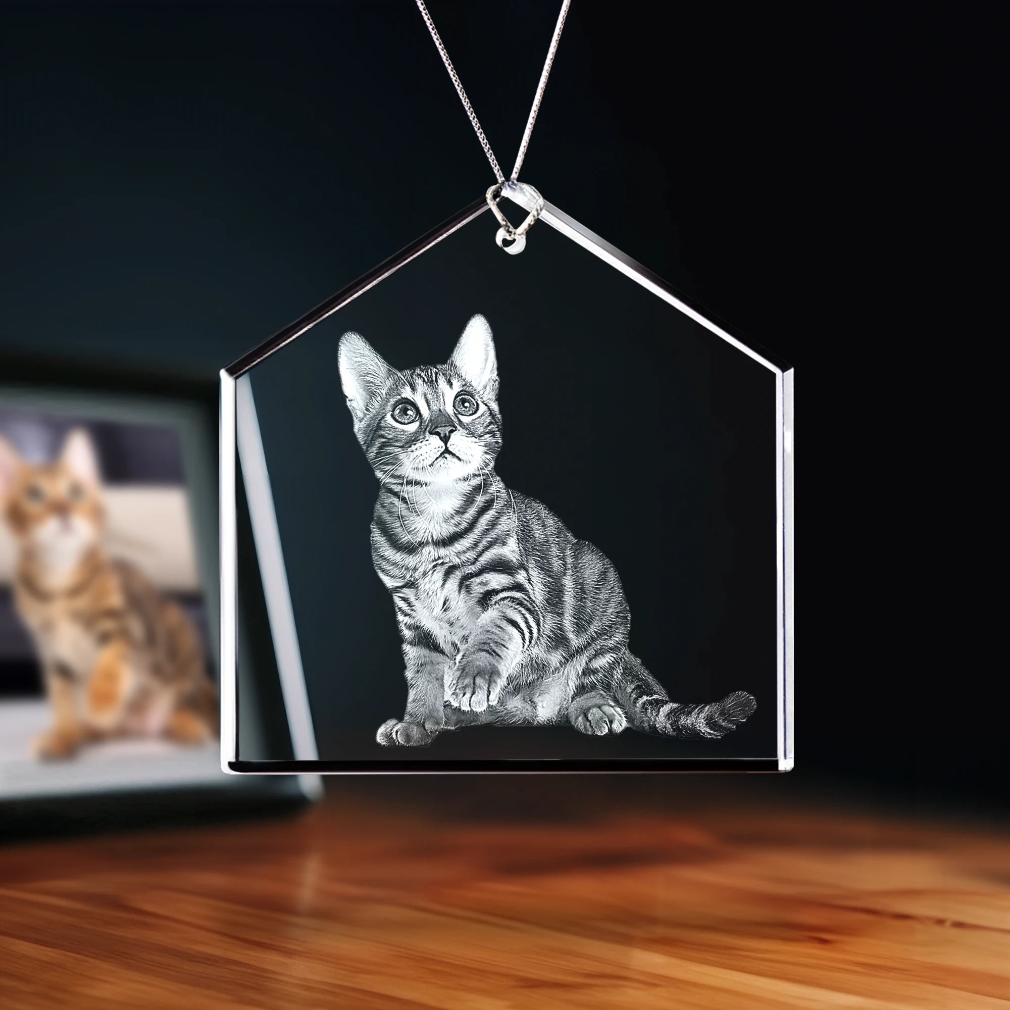 2D Crystal Ornament - House - Standard / House - Image 1