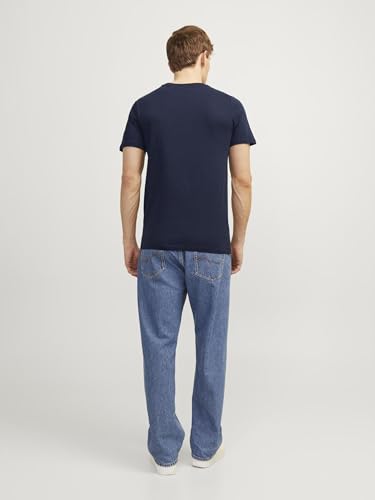 JACK & JONES Herren T-Shirt JJECorp Logo Tee 12137126 Navy Blazer, XL