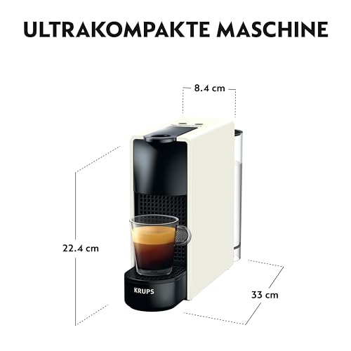 Nespresso Krups XN1101 Essenza Mini Kaffeekapselmaschine, 1260W, weiß, 0,7 Liter