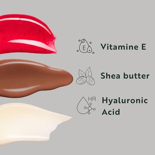 M. Asam MAGIC FINISH Intensive Lip Care Set (3 x 8,5 g), Lippenpflege Set mit Lip Scrub, Lip Balm & Lip Mask, Beauty-Geschenkset im Macaron Design Mit Mini Spatel, Pflege für geschmeidige Lippen
