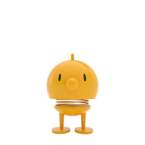Hoptimist Bumble Wackelfigur & Glücksbringer, Skandinavische Deko Figuren für Wohnzimmer, Schreibtisch, Büro, Bürodeko & Lustige Kleine Geschenke, 7,5 x 8,5 x 10,7 cm, Medium, Gelb