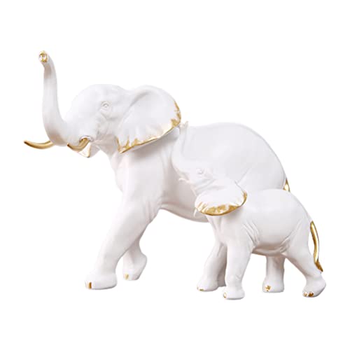 NORHOR Elefanten-Skulptur,Handbemalte Harz Sammelfiguren für Heimdekoration Geschenk.