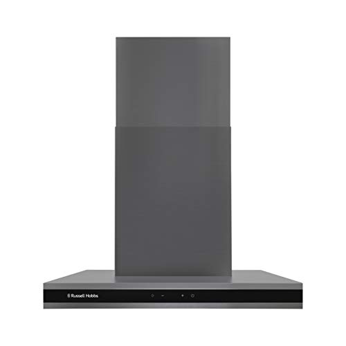 Russell Hobbs RHGCH603DS Midnight Collection 60cm T-Shaped Chimney Cooker Hood, Dark Steel