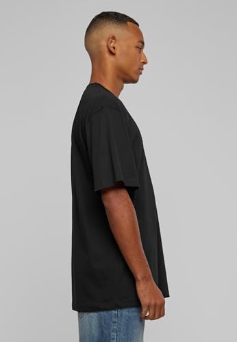 Urban Classics Herren T-Shirt Tall Tee, Oversized T-Shirt für Männer, Baumwolle, gerippter Rundhals, black, 4XL