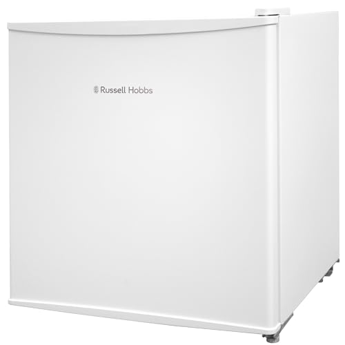 Russell Hobbs Table Top Larder Mini Fridge 43 Litre Capacity, Reversible Door & Adjustable Feet, Small Fridge, Manual Temperature Control, Ice Box, White RHTTF0E1W