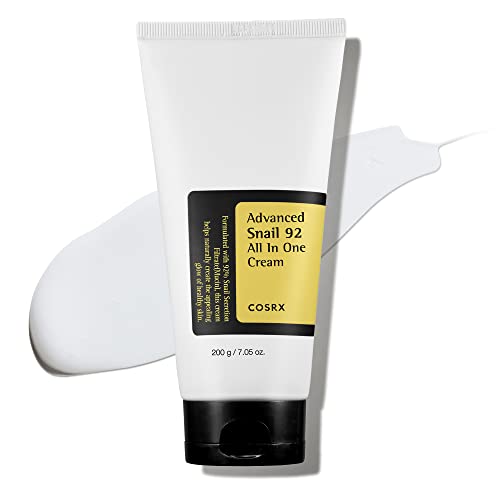 COSRX Advanced Snail 92 All in One Crème(Maxi-Größe) Snail Mucin Gesichtscreme für trockene & empfindliche Haut Feuchtigkeit & Anti Falten mit Schneckenschleim, Feuchtigkeitscreme Korean Skincare 200g