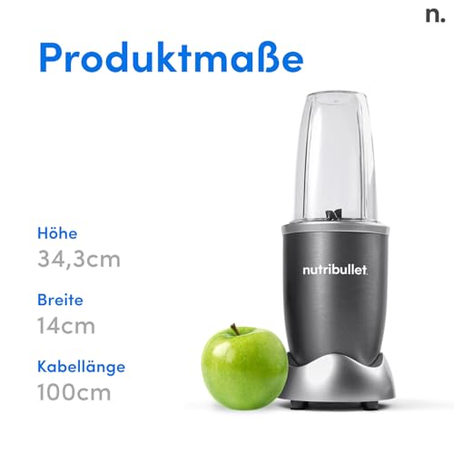 nutribullet Original, Elektrischer Mixer, Zerkleinerer, Smoothiemixer, Smoothie Maker, 600 W Leistung, Einfach und schnell in der Anwendung, Kompakt, Leicht zu reinigen, NB603DG
