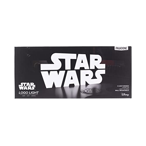 Star Wars Iconic Logo Light - Officially Licensed Merchandise and Memorabilia, Gifts for Boys and Men, Room Accessories, Desk Lamp | Paladone