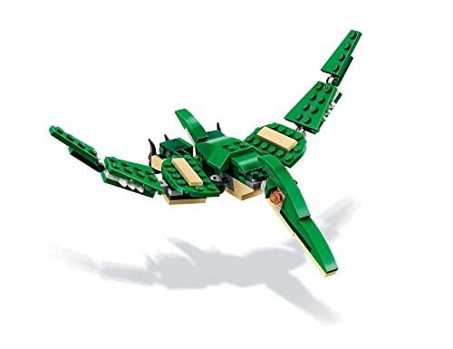 LEGO 31058 Creator Mighty Dinosaurs Toy, 3 in 1 Model, T. rex, Triceratops and Pterodactyl Dinosaur Figures, Gifts for 7-12 Year Old kids, Boys & Girls