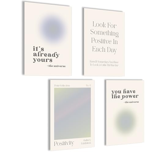 Aura Poster Set Aura Bilder Trust the Universe Aesthetic Style Preppy Room Decor Y2K Poster Ästhetik Yoga Gesetz der Anziehung Manifestation Set