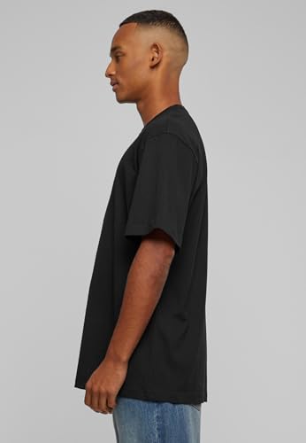 Urban Classics Herren T-Shirt Tall Tee, Oversized T-Shirt für Männer, Baumwolle, gerippter Rundhals, black, 4XL