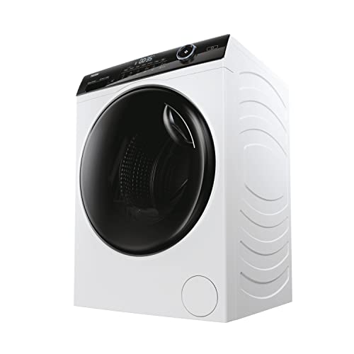 Haier HW90-B14959U1 Freestanding Washing Machine with LED Display, 9kg Load, 1400RPM, Direct Motion, White, A Rated