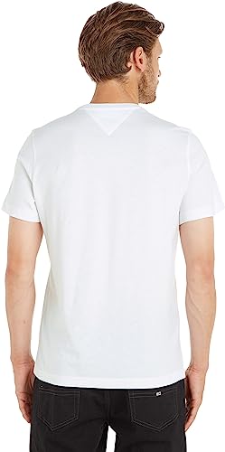 Tommy Jeans Herren Tjm Xslim Jersey Tee Dm0dm04411 Langarmhemd, Weiß (Classic White), L EU