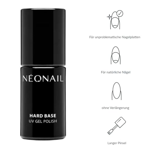 NEONAIL UV Set Hard Base ml und Hard Top 7,2 ml - UV Nagellack - Unterlack - Überlack - Top Coat - Base Coat - Gel Nägel UV - Nageldesign