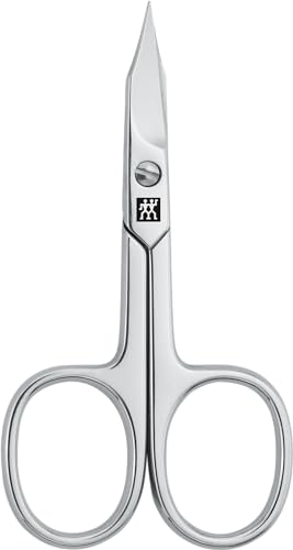 ZWILLING Kombi Nagelschere (Nagel und Hautschere für Finger und Fußnägel, gebogene Schneide, feine Spitze, Hypoallergen), Poliert, Silber, 90 mm