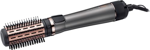 Remington Warmluftbürste rotierend [automatisch] Keratin Protect (inkl.3 Aufsätze: 2 Rundbürsten+Haaransatz-Booster für mehr Volumen) + Haarklammern, Keramikbeschichtung mit Mandelöl, AS8811,Grau