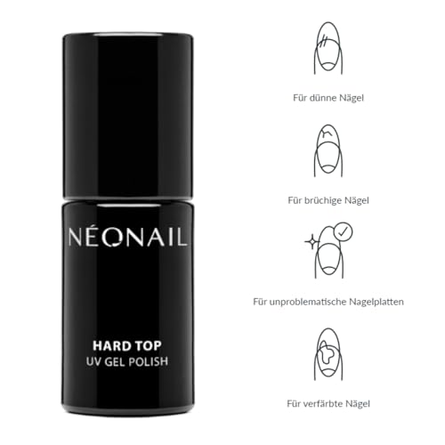 NEONAIL UV Set Hard Base ml und Hard Top 7,2 ml - UV Nagellack - Unterlack - Überlack - Top Coat - Base Coat - Gel Nägel UV - Nageldesign