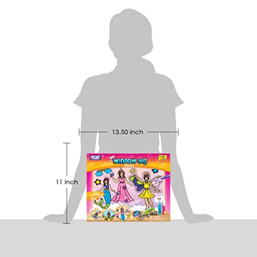 Imagimake Window Art Princess | Unicorn & Mermaid Suncatcher Kit | 16-Piece Glass Painting Set | Craft Kits for Kids 5-12 | Girls Birthday Presents | Birthday Gift for 5 Year Old Girls
