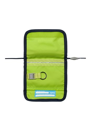 ergobag Brustbeutel Geldbeutel, Mini Portemonnaie mit Kleingeldfach, Sichtfenster für Mädchen und Jungen KoBärnikus - Dunkelblau