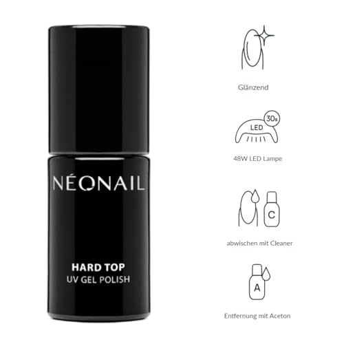 NEONAIL UV Set Hard Base ml und Hard Top 7,2 ml - UV Nagellack - Unterlack - Überlack - Top Coat - Base Coat - Gel Nägel UV - Nageldesign