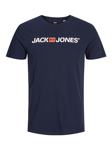 JACK & JONES Herren T-Shirt JJECorp Logo Tee 12137126 Navy Blazer, XL