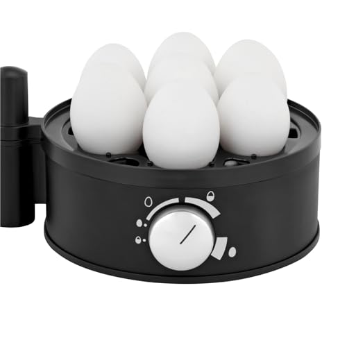 WMF Stelio Eierkocher Edelstahl, Eierkocher 1 Ei -7 Eier, 380 Watt, punktgenaues Zubereiten dank Härtegradeinstellung, Fortkochstufe, Messbecher mit Eipick