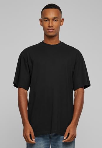 Urban Classics Herren T-Shirt Tall Tee, Oversized T-Shirt für Männer, Baumwolle, gerippter Rundhals, black, 4XL