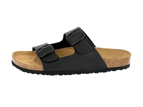 Lico Herren Bioline Man Pantoletten, Schwarz, 43 EU