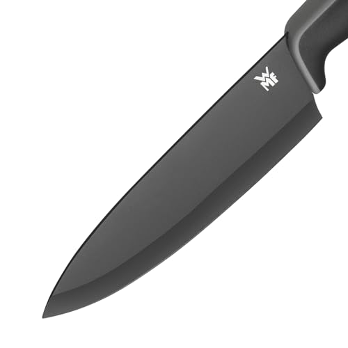 WMF Touch Messerset 2-teilig, Küchenmesser mit Schutzhülle, Messer Set Spezialklingenstahl antihaftbeschichtet, scharf, Kochmesser, Gemüsemesser, schwarz