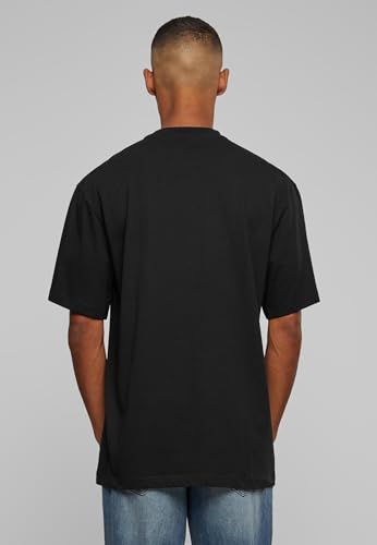 Urban Classics Herren T-Shirt Tall Tee, Oversized T-Shirt für Männer, Baumwolle, gerippter Rundhals, black, 4XL