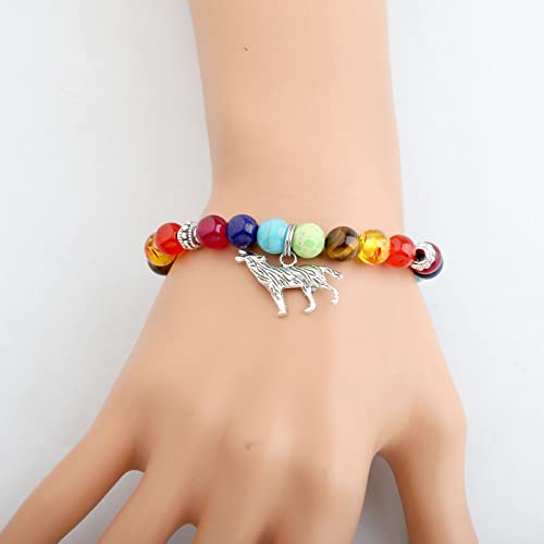 MYOSPARK Wolf Beads Bracelet - Wolf Lover Gifts for Teen Girls (UK)