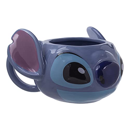 Stitch Tassenform - Offiziell lizenziertes Disney-Merchandise, handbemalte Lilo Keramiktasse, 450 ml (15 oz)