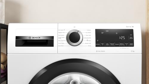 Bosch WGG254Z0GB Series 6, Free-Standing Washing Machine Front Loader, A Rated, 10 kg, 1400 rpm, Iron Assist, Speed Programme, White