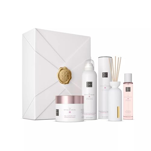 RITUALS Geschenkset für Frauen von The Ritual of Sakura, groß - Mit Reismilch & Kirschblüte - Hautpflegende & erneuernde Eigenschaften, 2022, weiss, Pack of 4