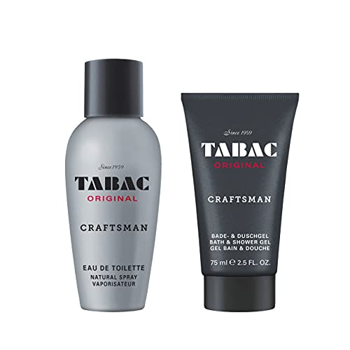 Tabac® Original Craftsman I Geschenkset I Eau de Toilette 50ml Natural Spray und Duschgel 75ml