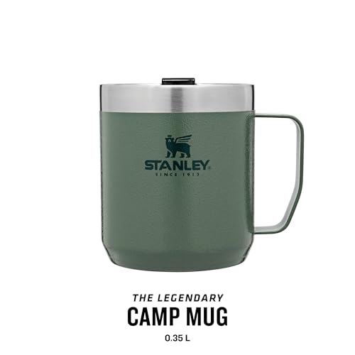 Stanley Classic Legendary Camp Mug Thermobecher 354 ml - Hält 1.5 Stunden Heiß - 3 Stunden Kalt - BPA-Frei - Spülmaschinenfest - Edelstahl Kaffeebecher To Go - Green