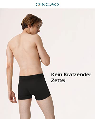 QINCAO Boxershorts Herren 6er Pack Ohne Kratzenden Zettel Männer Unterhosen Unterwäsche Boxer Baumwolle(Gr. L )