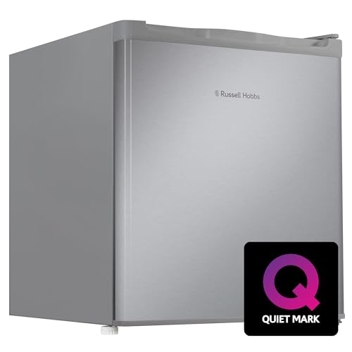 Russell Hobbs Table Top Larder Mini Fridge 40L Capacity, Quiet Running 39DB, Reversible Door, 0 to 8 Degrees Manual Temperature Control, Stainless Steel Effect RHTTLF2E1SS
