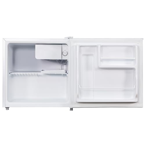 Russell Hobbs Table Top Larder Mini Fridge 43 Litre Capacity, Reversible Door & Adjustable Feet, Small Fridge, Manual Temperature Control, Ice Box, White RHTTF0E1W