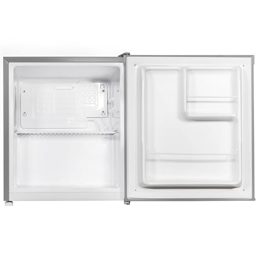 Russell Hobbs Table Top Larder Mini Fridge 40L Capacity, Quiet Running 39DB, Reversible Door, 0 to 8 Degrees Manual Temperature Control, Stainless Steel Effect RHTTLF2E1SS