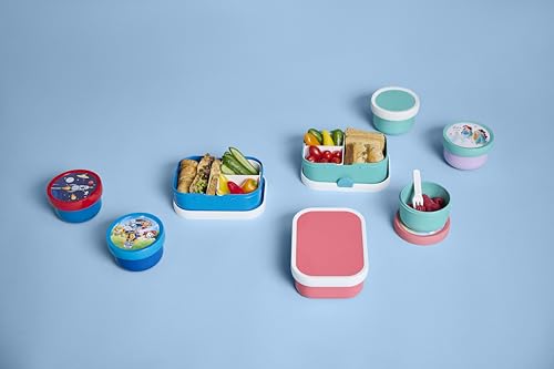 Mepal - Lunchbox Campus - Bento Lunchbox für Kinder - Brotdose mit Bento-Fach & Gabel - Meal Prep Box mit Clip-Verschluss - BPA-frei & Spülmaschinenfest - 750 ml - Stitch
