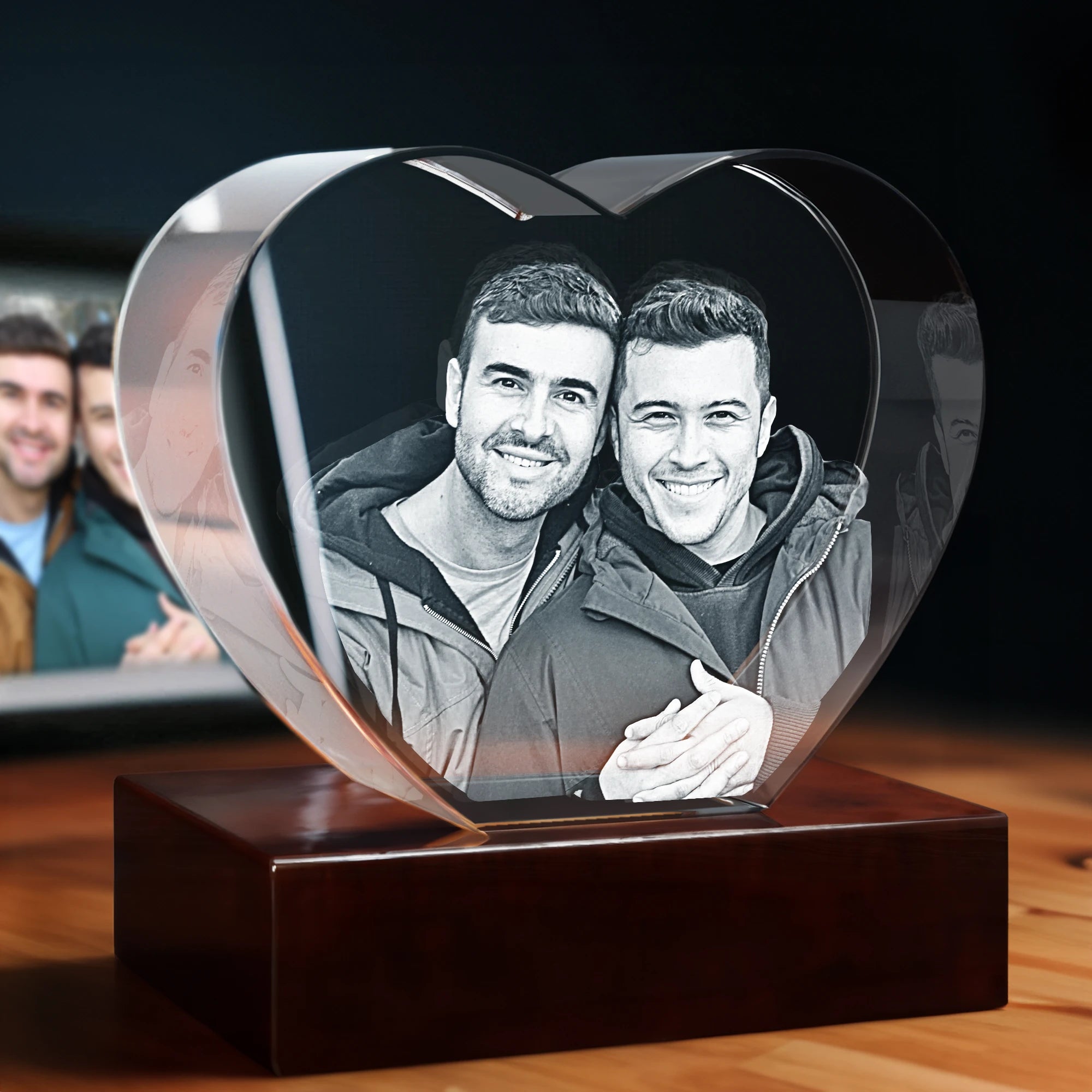 3D Anniversary Crystal - Heart - Standard / Mini - Image 1