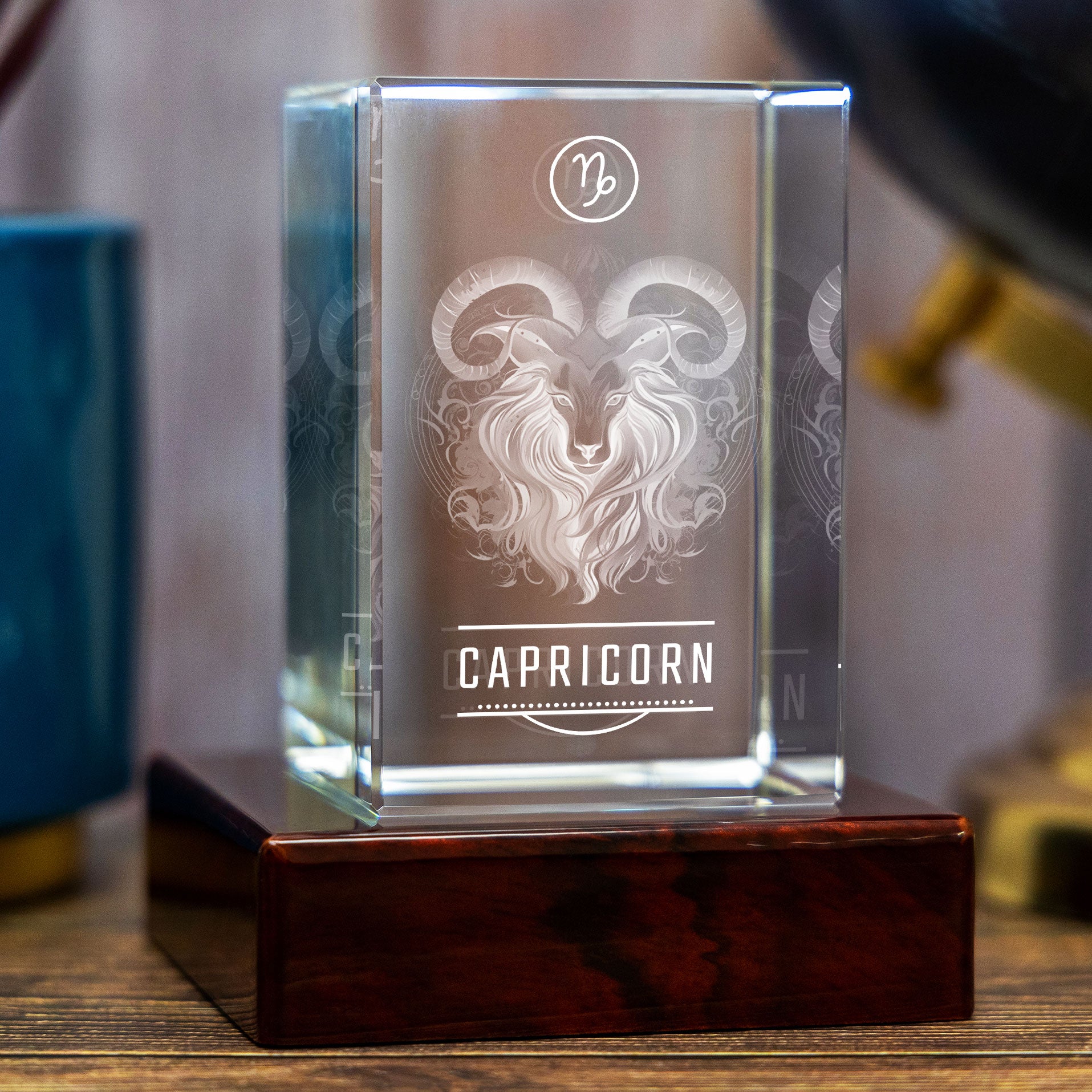 3D Capricorn Zodiac Sign - Rectangle - Small - Image 1