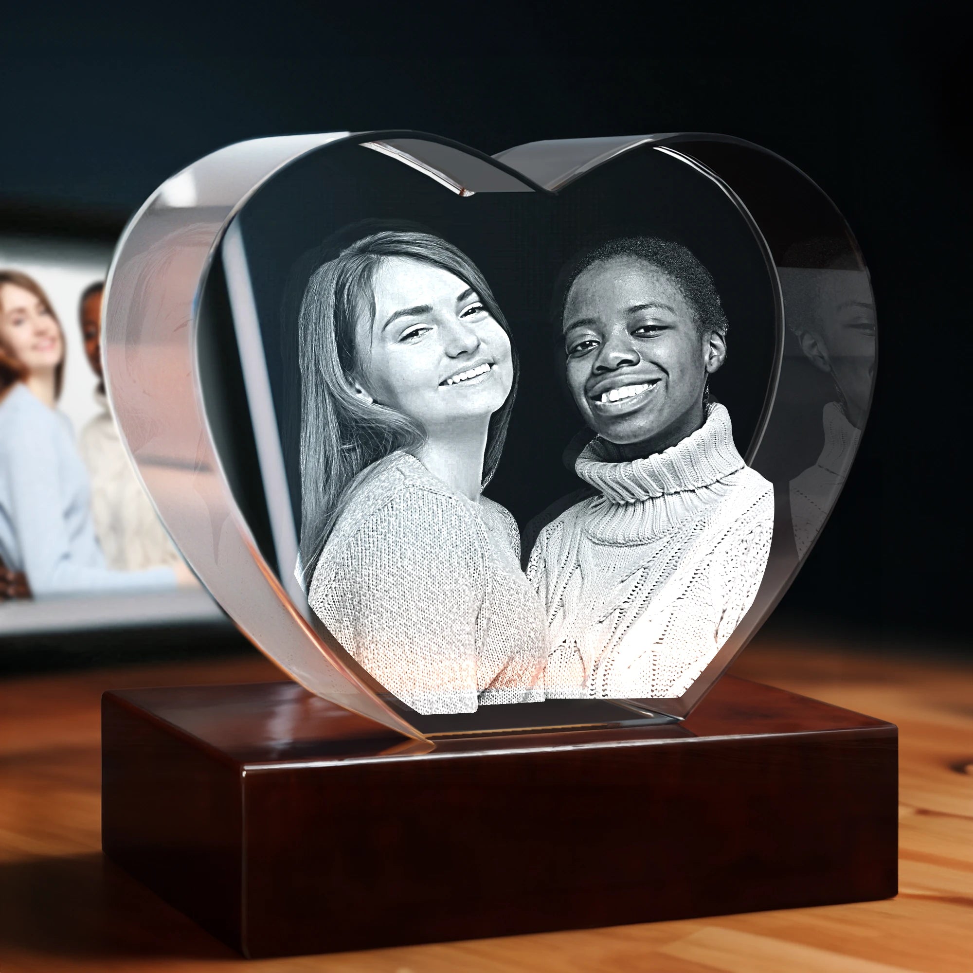 3D Crystal Gift for Her - Heart - Standard / Small - Image 1
