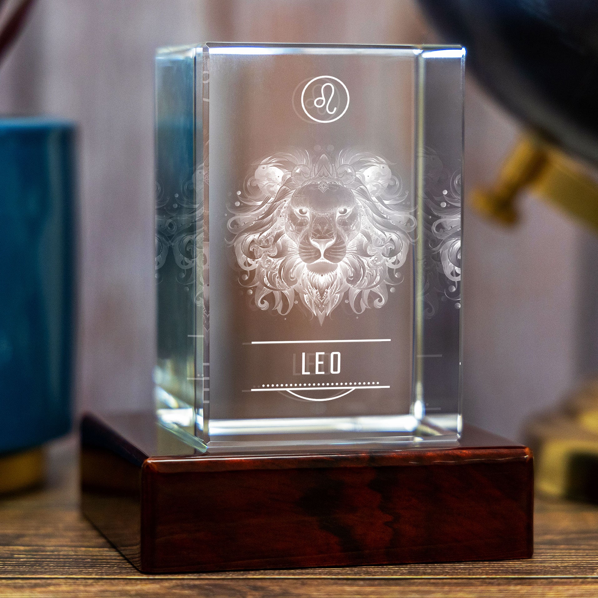 3D Leo Zodiac Sign - Rectangle - Small - Image 1